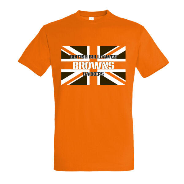 Browns Backers - Union Jack Design - Orange T-shirt Thumbnail